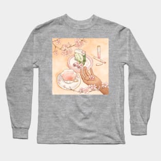 Cherry Blossom Tea Time Long Sleeve T-Shirt